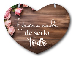 Letrero Pajes Boda Diseño Corazón 40x30cm Decoración I3