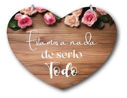 Letrero Pajes Boda Diseño Corazón 40x30cm Decoración K3