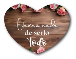 Letrero Pajes Boda Diseño Corazón 40x30cm Decoración G3