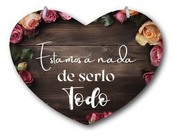 Letrero Pajes Boda Diseño Corazón 40x30cm Decoración M3