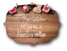 Letrero Pajes Boda Diseño 40x30cm Decoración K6