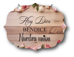 Letrero Pajes Boda Diseño 40x30cm Decoración E6