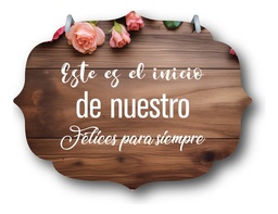 Letrero Pajes Boda Diseño 40x30cm Decoración F5