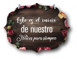 Letrero Pajes Boda Diseño 40x30cm Decoración M5