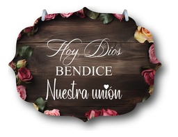 Letrero Pajes Boda Diseño 40x30cm Decoración M6