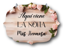 Letrero Pajes Boda Diseño 40x30cm Decoración A7