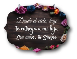 Letrero Pajes Boda Diseño 40x30cm Decoración D1