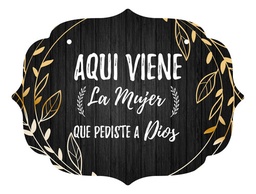 Letrero Cuadro Paje Boda Decoración 40x30cm P10 M1-3