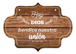 Letrero Cuadro Paje Boda Decoración 40x30cm P13 F9