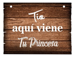 Letrero Cuadro Paje Boda Decoración 40x30cm  P02 C12