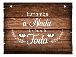 Letrero Cuadro Paje Boda Decoración 40x30cm  P02 C3