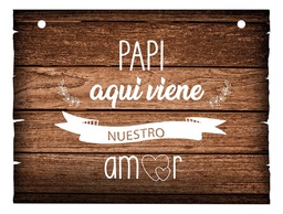 Letrero Cuadro Paje Boda Decoración 40x30cm  P02 C5