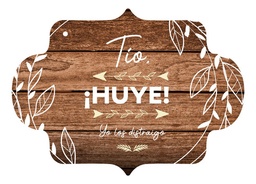 Letrero Cuadro Paje Boda Decoración 40x30cm P09 M3-18