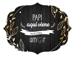 Letrero Cuadro Paje Boda Decoración 40x30cm P10 M1-6