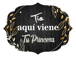 Letrero Cuadro Paje Boda Decoración 40x30cm P10 M1-13