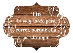 Letrero Cuadro Paje Boda Decoración 40x30cm P09 M3-2