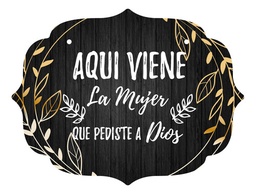 Letrero Cuadro Paje Boda Decoración 40x30cm P10 M1-14