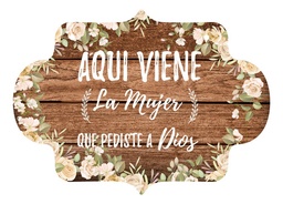 Letrero Cuadro Paje Boda Decoración 40x30cm  P08 M2-3