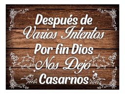 Letrero Cuadro Paje Boda Decoración 40x30cm  P02 C19