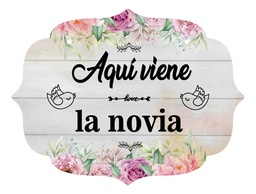 Letrero Paje Boda Decoración 40x30cm P12 3mm