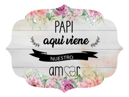 Letrero Cuadro Paje Boda Decoración 40x30cm  P12 M3-6