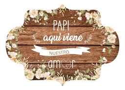 Letrero Cuadro Paje Boda Decoración 40x30cm  P08 M2-6