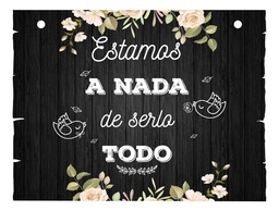 Letrero Cuadro Paje Boda Decoración 40x30cm  P14 N2-8