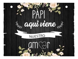 Letrero Cuadro Paje Boda Decoración 40x30cm  P14 N2-6