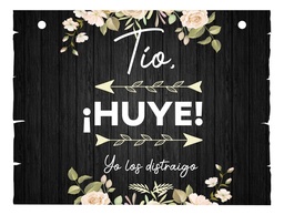 Letrero Cuadro Paje Boda Decoración 40x30cm  P14 N2-18