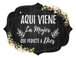 Letrero Cuadro Paje Boda Decoración 40x30cm  P11 M2-14