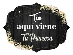 Letrero Cuadro Paje Boda Decoración 40x30cm  P11 M2-13