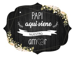 Letrero Cuadro Paje Boda Decoración 40x30cm  P11 M2-6