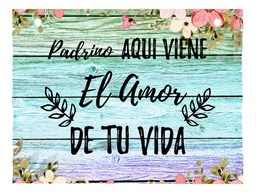 Letrero Cuadro Paje Boda Decoración 40x30cm  P05 A1-15