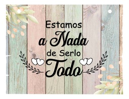 Letrero Cuadro Paje Boda Decoración 40x30cm  P03 C4