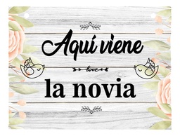 Letrero Paje Boda Decoración 40x30cm  P01 Personalizado