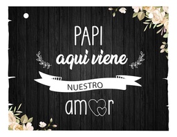 Letrero Cuadro Paje Boda Decoración 40x30cm  P04 C6