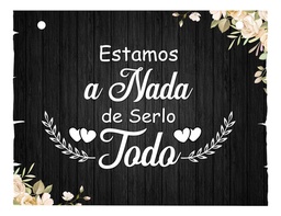 Letrero Cuadro Paje Boda Decoración 40x30cm  P04 C4