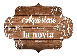 Letrero Paje Boda Decoración 40x30cm P09 Personalizado