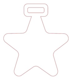 Medalla Acrílico Estrella Transparente 3mm 6cm Pack 10