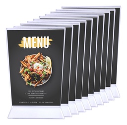 Porta Menú Acrílico Doble Vista Restaurantes Pack 35 Ud. M2