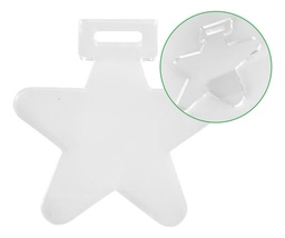 Medalla Acrílico Estrella Transparente 3mm 6cm Pack 30