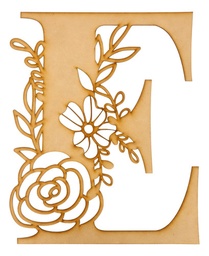 Letras Mdf Flores Corte Laser 15 Cm 3mm (pack 2)