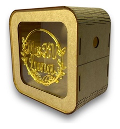 [MLM2256836919] Caja Buzón Sobres Alcancía Mis Quince Años Dorado