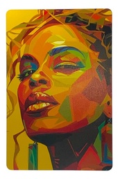 Cuadro Pop Art Rostro Mujer Impresión Mdf 3mm 20x30 Cm M04