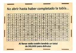 Alcancía Caja Meta 10 Mil Reto De Ahorro Dinero Finanzas Mdf
