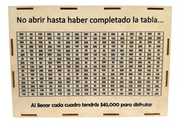 Alcancía Caja Meta 45 Mil Reto De Ahorro Dinero Finanzas Mdf