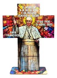 Cruz Papa Francisco Color Bautizo Comunión Recuerdo Eventos