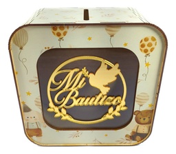 [MLM2325397449] Caja Buzón Sobres Alcancía Baby Shower Dorado Impreso