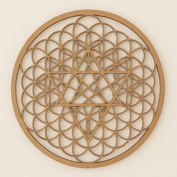 Merkaba Cuadro Geometría Sagrada Decoración Hogar 30x27