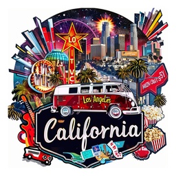 Los Angeles California Imán Magneto Refri Souvenir  M3